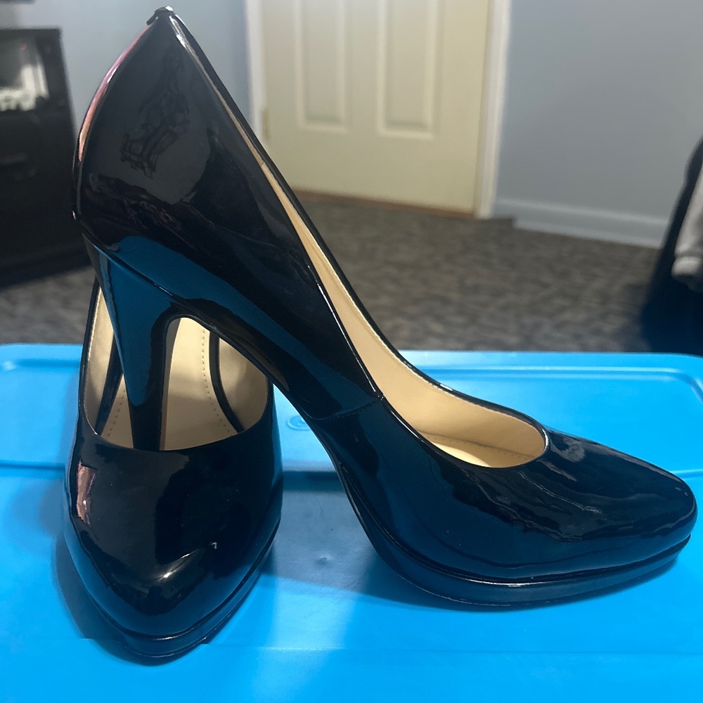Black Patent Leather Heels